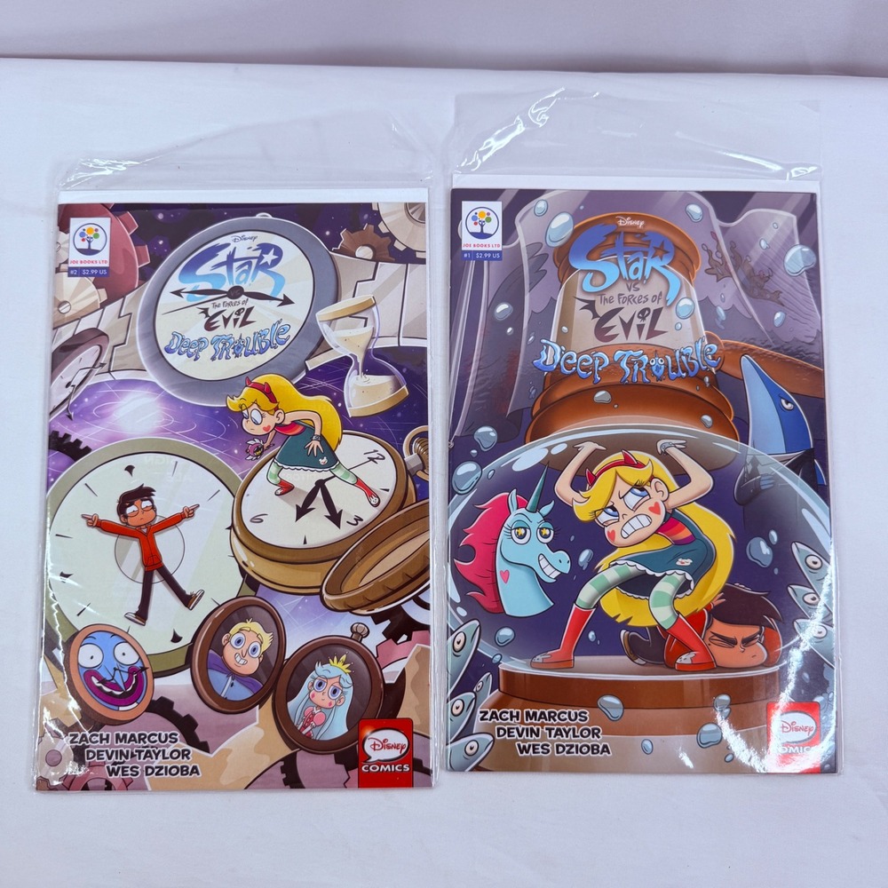 Star vs the Forces of Evil Deep Trouble Comic Lot Issues 1 2 Disney Joe Books